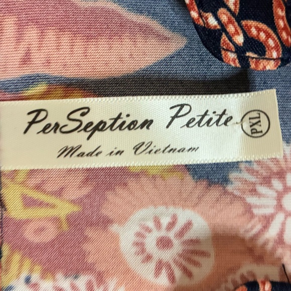 PerSeption Floral Women's Multicolor Dress PXL - Picture 10 of 12